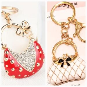 Fashion Purse Charms Red & White